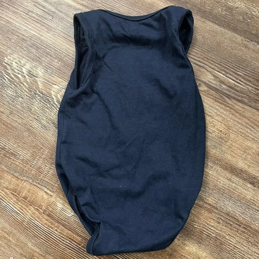 Puma Dark Navy Blue Sleeveless Baby Boy Snap Up Onesie Size 0/3M